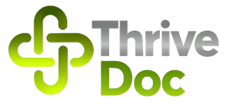 ThriveDoc logo, worked with We Developz